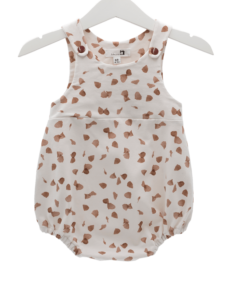 Babystrampler braune Blätter