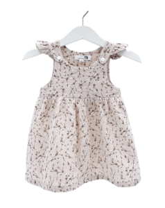 Kleid beige geblümt