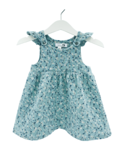Kleid türkis geblümt