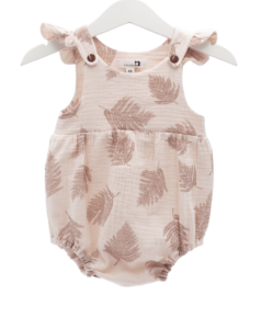 Babystrampler verspielt rosa Farn