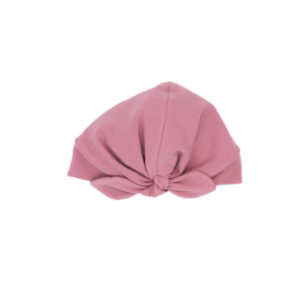 Babyhaube mit Schleife pink