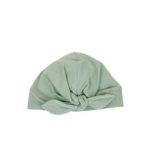 Babyhaube mit Schleife mint