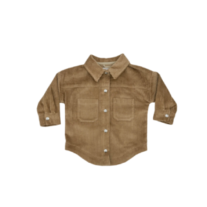 Cordjacke mit Druckknöpfen, aufgesetzte Taschen am Vorderteil, Kragen und Ärmel mit Schlitz