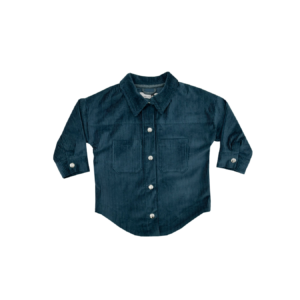 Cordjacke mit Druckknöpfen, aufgesetzte Taschen am Vorderteil, Kragen und Ärmel mit Schlitz