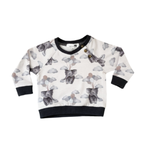 Pullover Elefant mit Knopfleiste