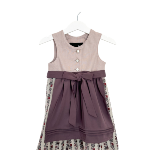 Babydirndl hellrosa mit gemusterten Rock