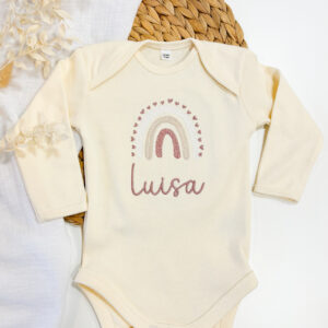 Babybody Regenbogen personalisiert