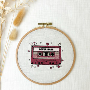 Deko Stickrahmen "Kassette"