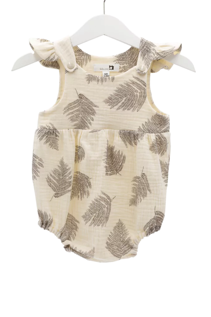 Babystrampler beige Farn