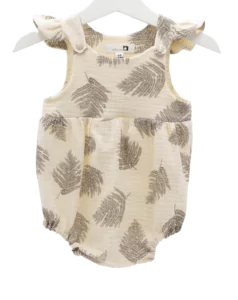 Babystrampler beige Farn