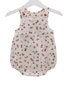 Babystrampler braune Blätter