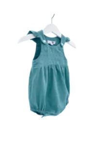 Babystrampler türkis Punkte
