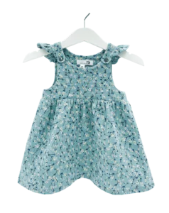 Kleid türkis geblümt