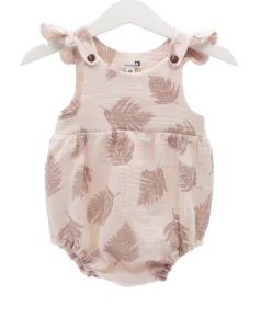 Babystrampler verspielt rosa Farn