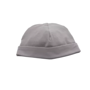 Babyhaube grau