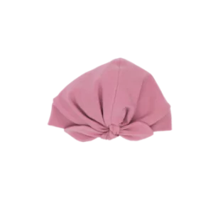 Babyhaube mit Schleife pink