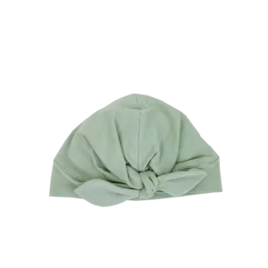 Babyhaube mit Schleife mint