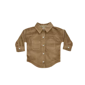 Cordjacke mit Druckknöpfen, aufgesetzte Taschen am Vorderteil, Kragen und Ärmel mit Schlitz