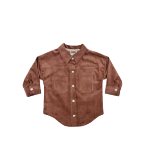 Cordjacke mit Druckknöpfen, aufgesetzte Taschen am Vorderteil, Kragen und Ärmel mit Schlitz