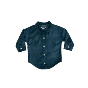 Cordjacke mit Druckknöpfen, aufgesetzte Taschen am Vorderteil, Kragen und Ärmel mit Schlitz