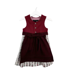 Babydirndl rot mit gemusterten Rock