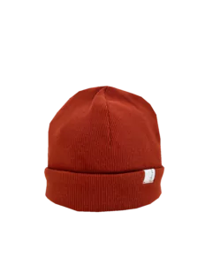 Haube für Baby/Kleinkind mit Stulpe in der Farbe rostrot