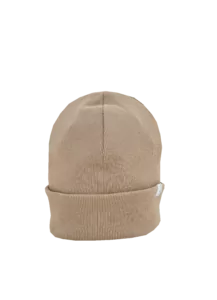 Haube für Erwachsene mit Stulpe in der Farbe beige