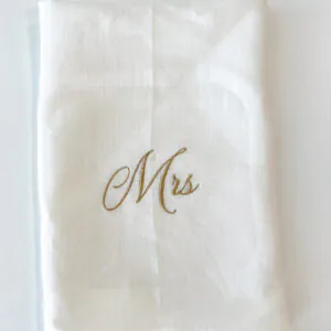 Leinenserviette Hochzeit Weiß